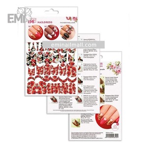 [E.Mi] Naildress 슬라이더 디자인 스티커 Poppies