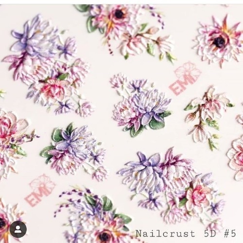 [E.Mi] NAILCRUST 워터데칼 5D #5 Flowers